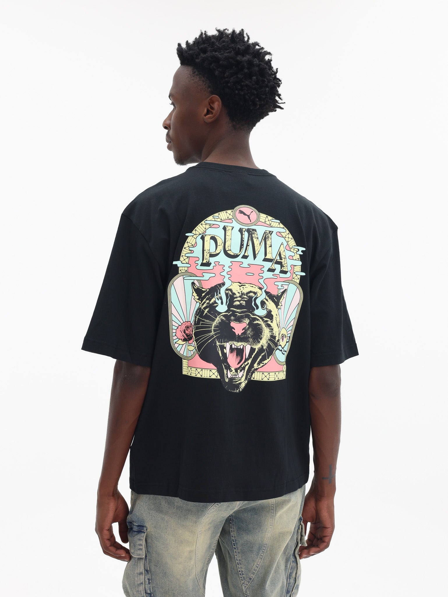 Puma T-Shirt Graphic FEST Boxy Black